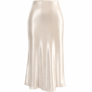 Satin midi skirt